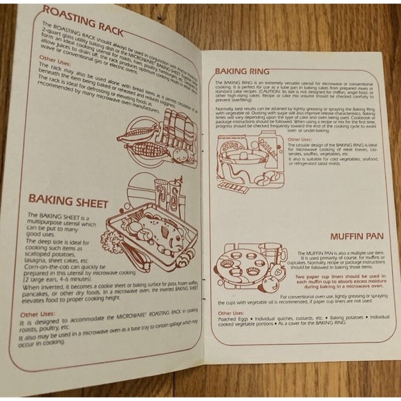 Anchor Hocking Microware Instructions And Recipes Booklet Dual Purpose Microware - Picture 2 of 6
